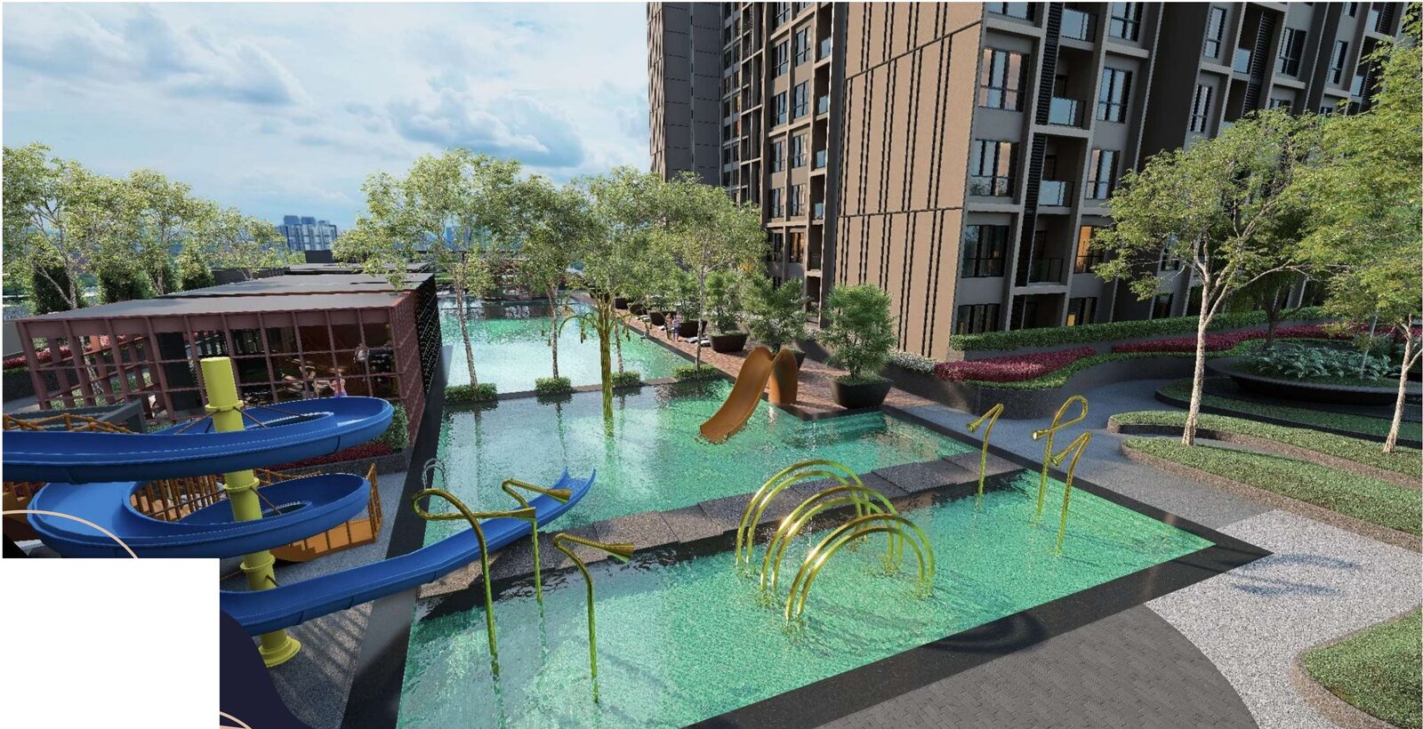 Water Slide & Play Pool